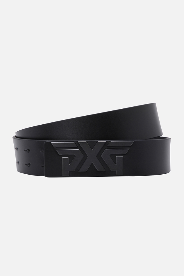 BLACK BUCKLE LOGO BELT-MEN