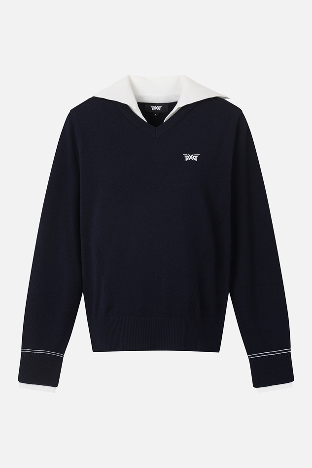 WOMEN COLOR POINT SWEATER