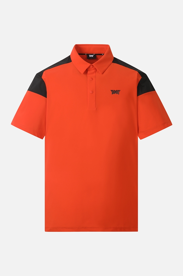 SUMMER SEASON COLOR BLOCKED COLLAR T-SHIRT