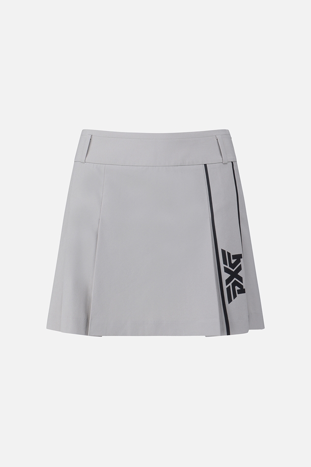 WOMEN SUMMER BIG LOGO PLEATED SKIRT