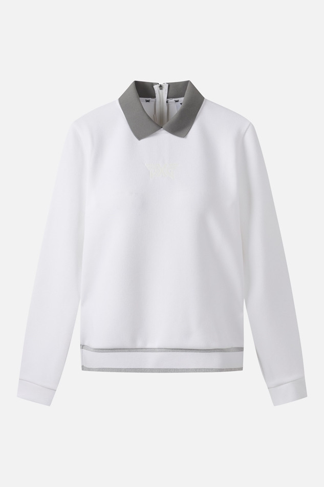 WOMEN WINTER BACK ZIP COLLAR LONG-SLEEVE