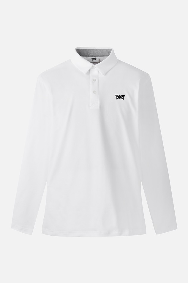 MEN ESSENTITAL BRUSHED COLLAR LONG SLEEVE PKFCM211101 WHITE 상품 이미지