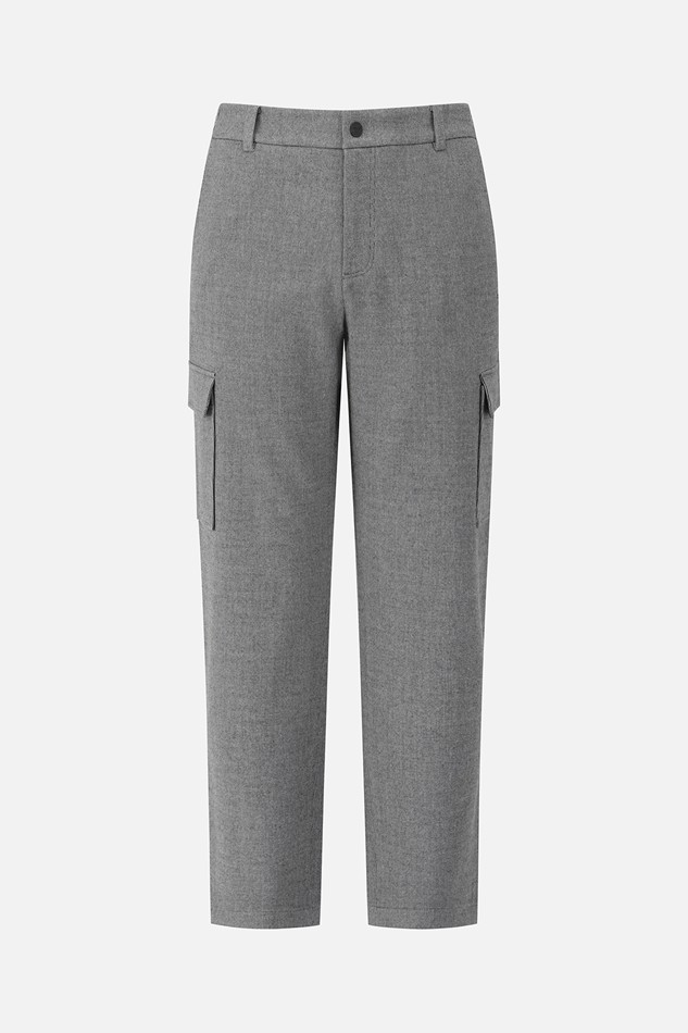 MEN TWO-TONE SEMI-TAPERED FIT PANTS PKFPM511112 M/GREY 상품 이미지 1