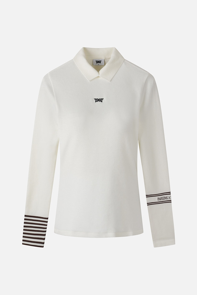 WOMEN SLEEVE DETAIL LONG SLEEVE PKFPW211001 WHITE 상품 이미지 1