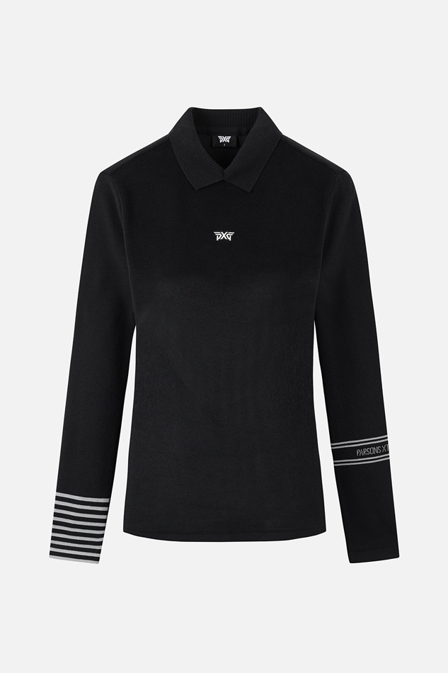 WOMEN SLEEVE DETAIL LONG SLEEVE PKFPW211021 BLACK 상품 이미지 1