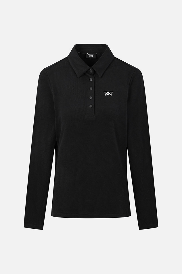 WOMEN TEXTURED LONG SLEEVE PKFPW211621 BLACK 상품 이미지 1