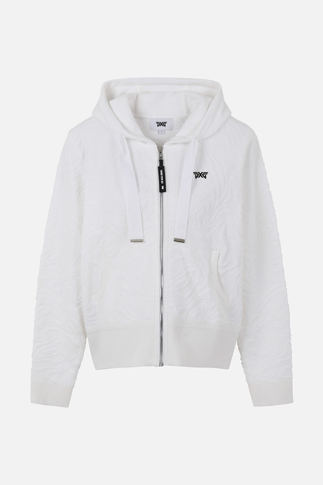 WOMEN DAMASCUS ZIP-UP CARDIGAN PKFPW430601 WHITE 상품 이미지