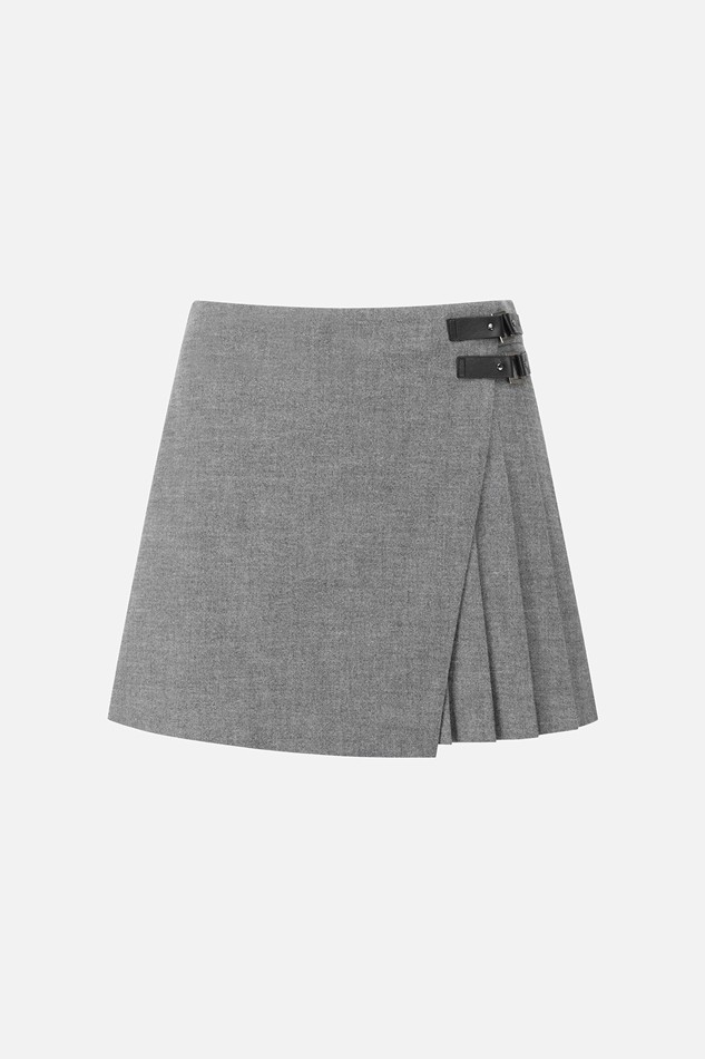 WOMEN WRAP SKIRT PKFPW560812 M/GREY 상품 이미지 1