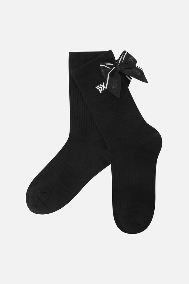 WOMEN RIBBON POINT HIGH SOCKS