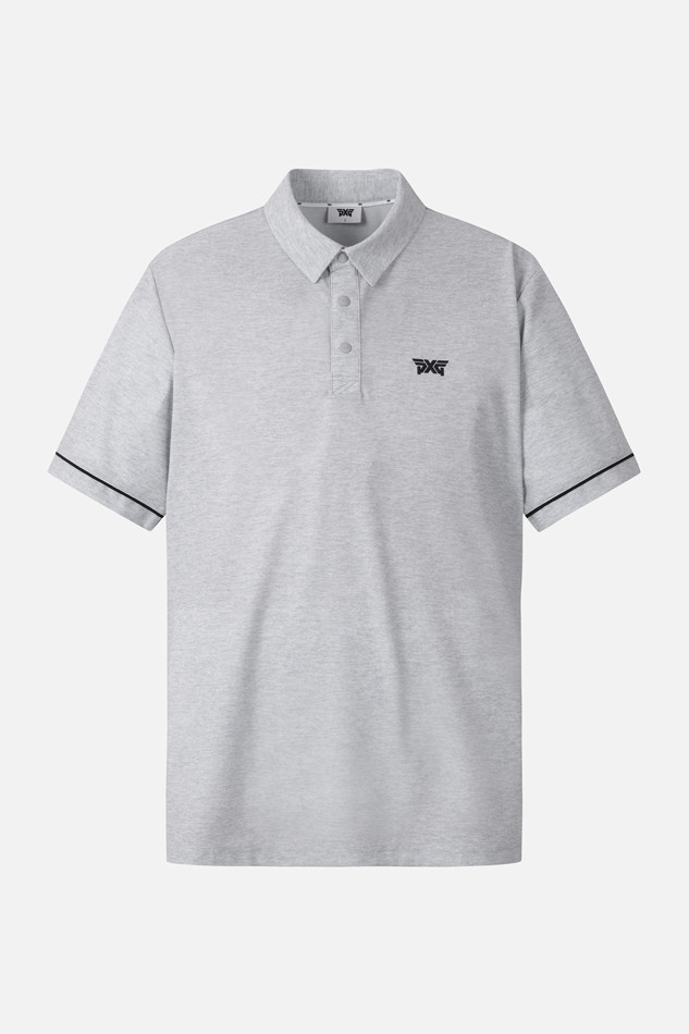 MEN TWO-TONE PRINT COLLAR SHORT SLEEVE