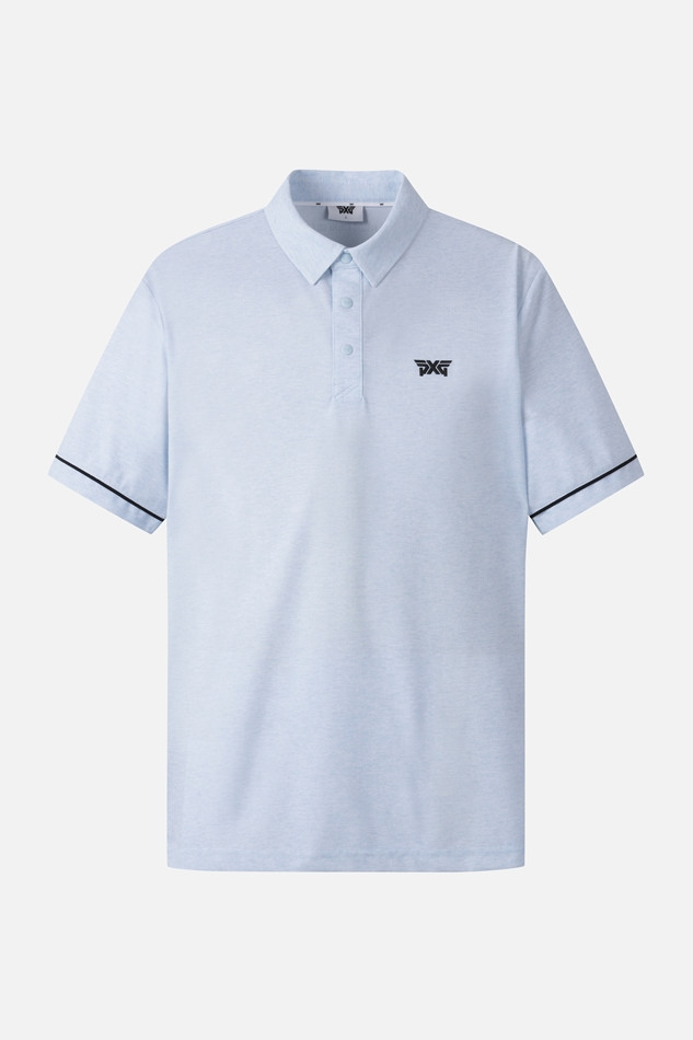 MEN TWO-TONE PRINT COLLAR SHORT SLEEVE