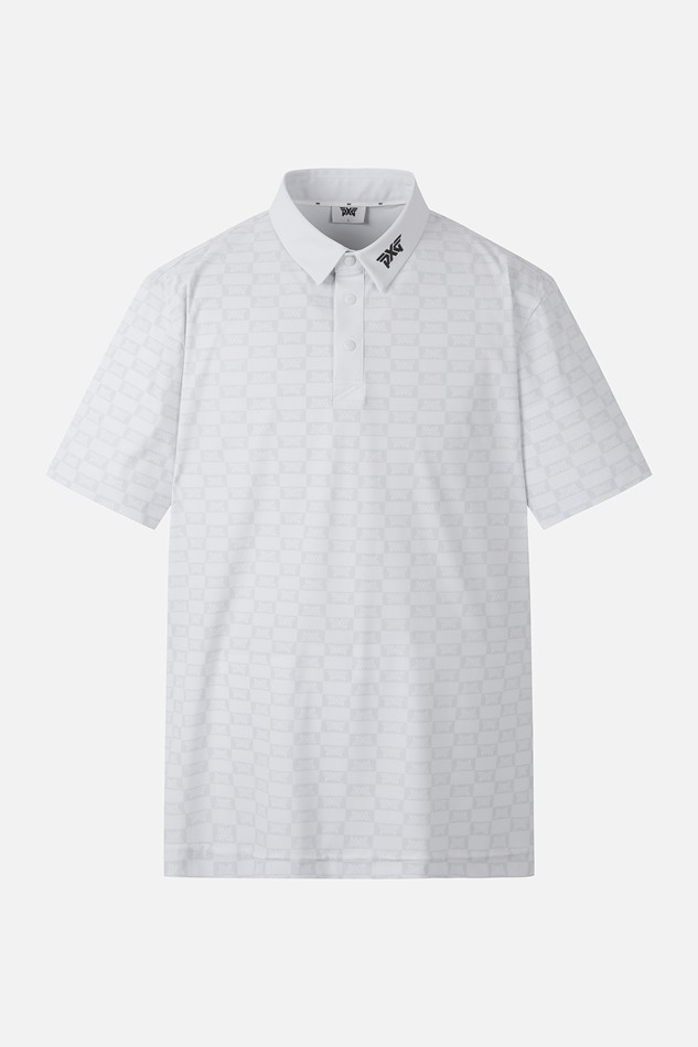 MEN MONOGRAM PATTERN COLLAR SHORT SLEEVE
