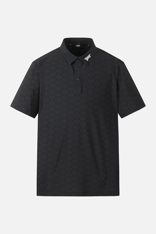 MEN MONOGRAM PATTERN COLLAR SHORT SLEEVE