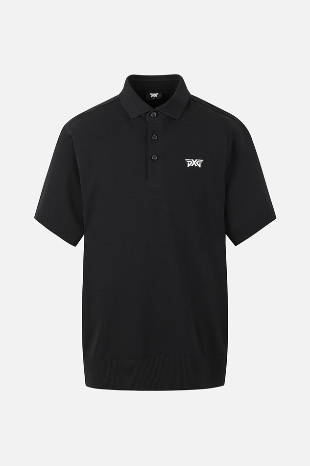 MEN ESSENTIAL SHORT SLEEVE COLLAR SWEATER