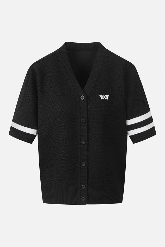 WOMEN SHORT SLEEVE KNIT CARDIGAN