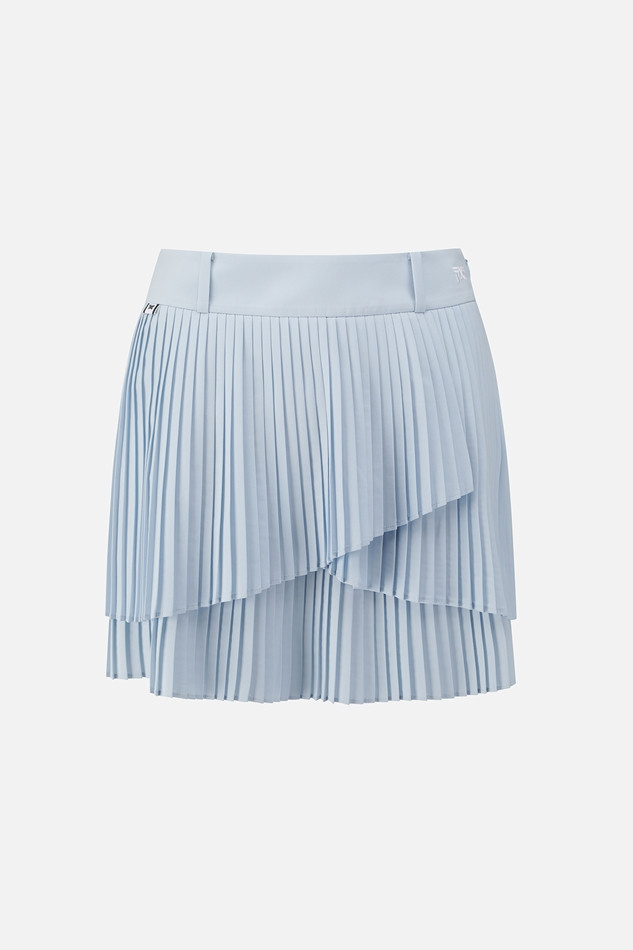 WOMEN WRAP PLEATED SKIRT