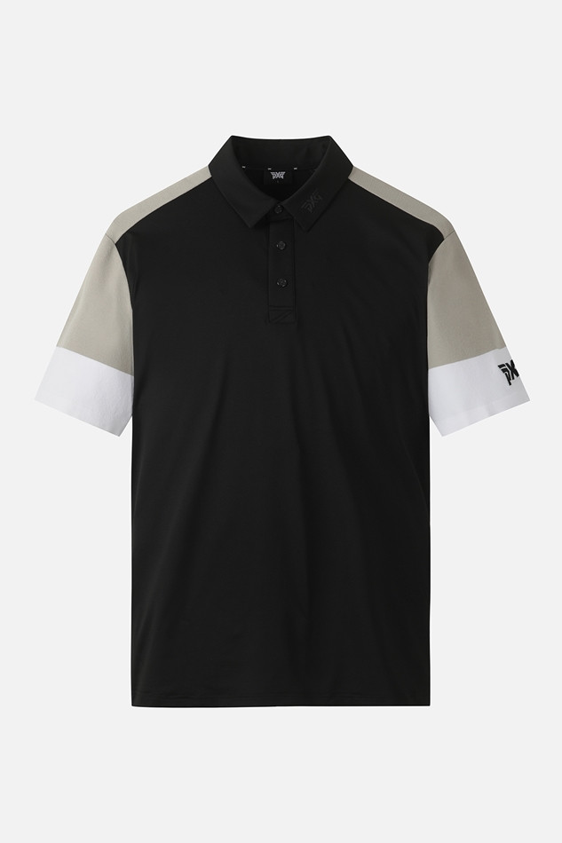 MEN KNIT-SLEEVE COLLAR SHORT SLEEVE