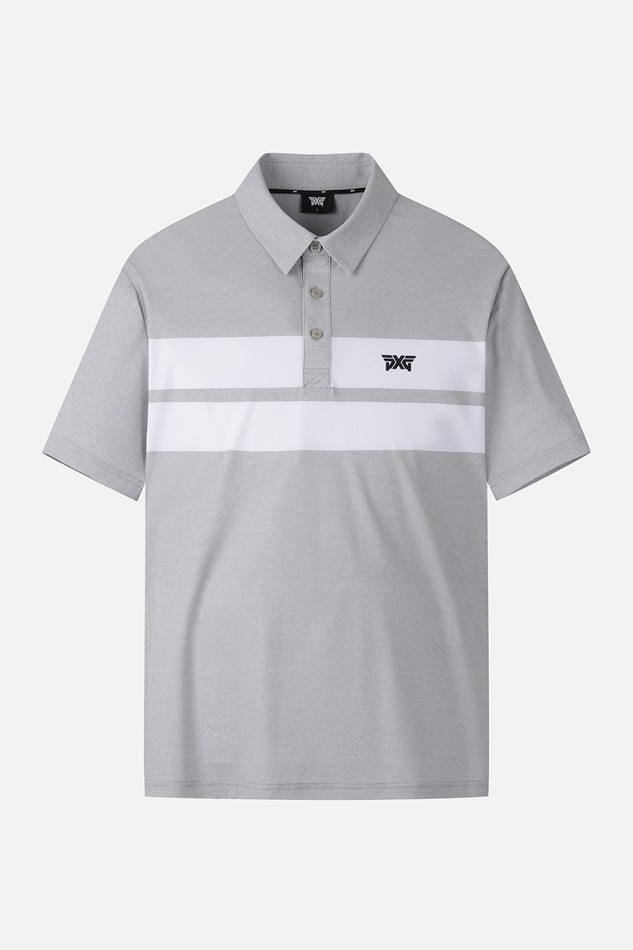 MEN COLOR BLOCKED PRINT COLLAR SS