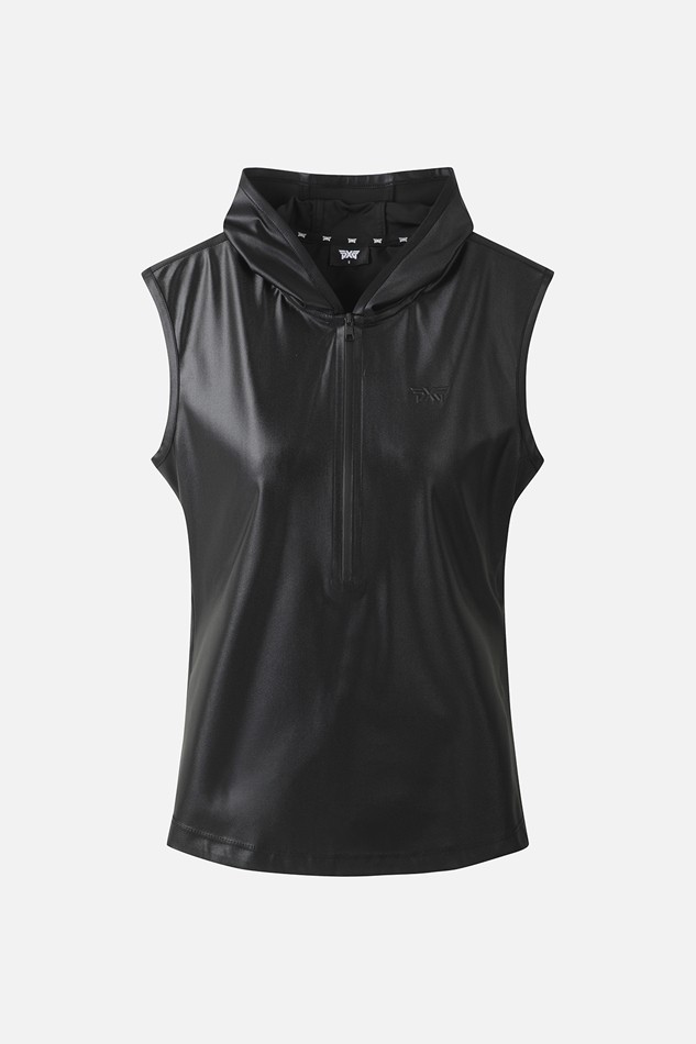 WOMEN HOOD ZIP-UP SHORT SLEEVE