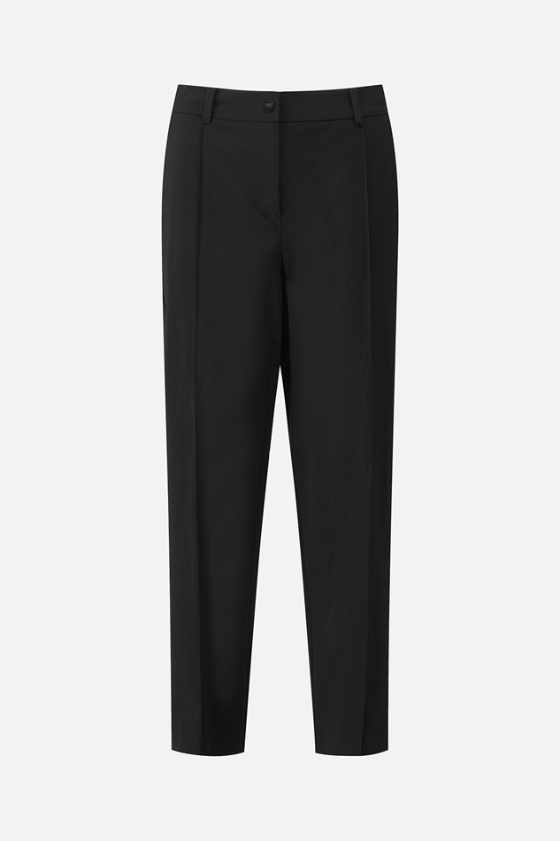 WOMEN SEAMED TAPERED FIT PANTS