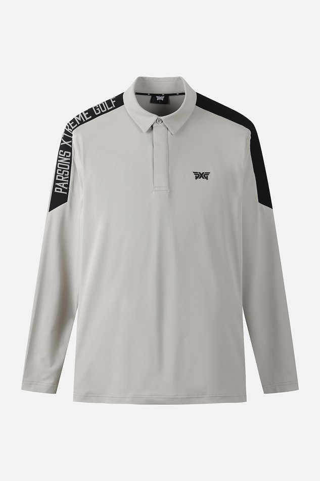 MEN COLOR BLOCKED COLLAR LONG SLEEVE