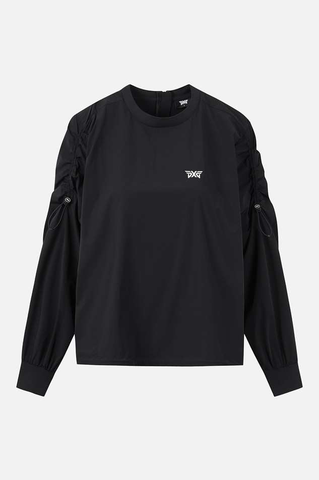 WOMEN WOVEN ROUND NECK LONG SLEEVE