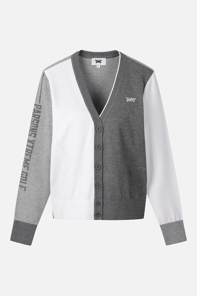 WOMEN V-NECK KNIT CARDIGAN