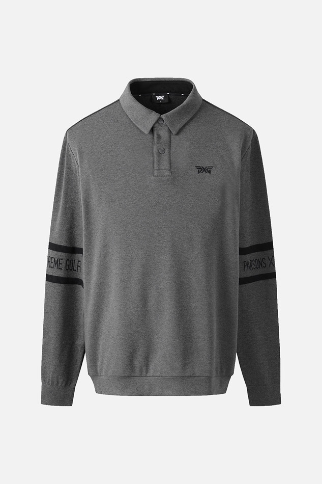 MEN RECON KNIT HYBRID COLLAR LONG SLEEVE PKWCM211412 M/GREY 상품 이미지 1