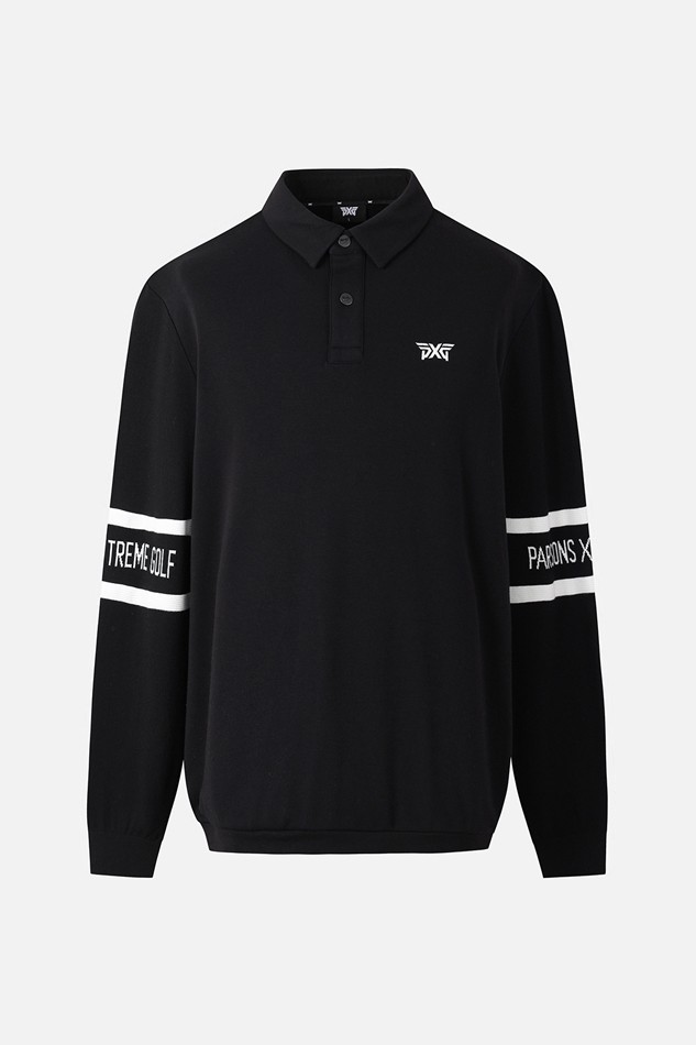 MEN RECON KNIT HYBRID COLLAR LONG SLEEVE PKWCM211421 BLACK 상품 이미지 1