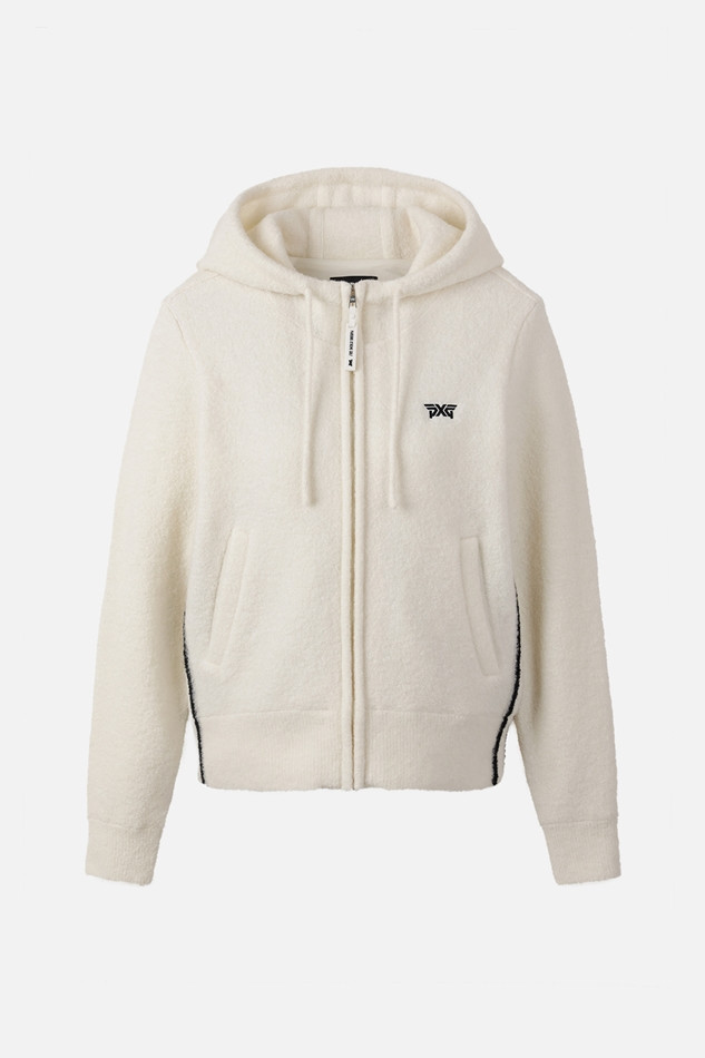WOMEN ZIP-UP CARDIGAN PKWCW431601 WHITE 상품 이미지 1