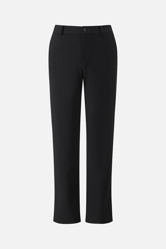MEN BRUSHED TWO-TONE STANDARD FIT PANTS PKWPM511421 BLACK 상품 이미지 1
