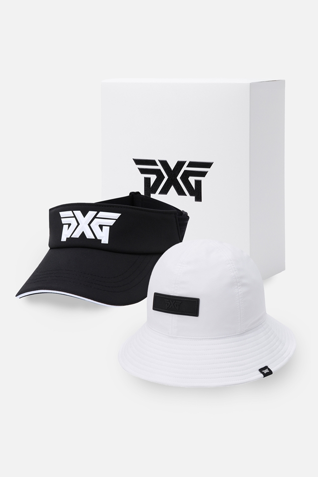 ESSENTIAL LOGO VISOR<br>+ WOMEN ROUND BUCKET HAT
