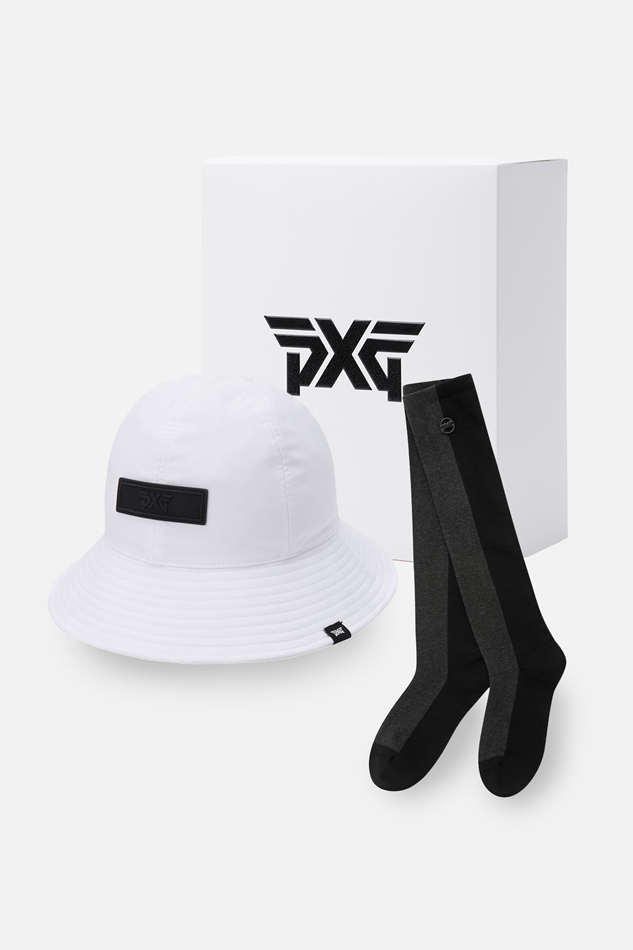 WOMEN ROUND BUCKET HAT<br>+ WOMENS KNEE SOCKS
