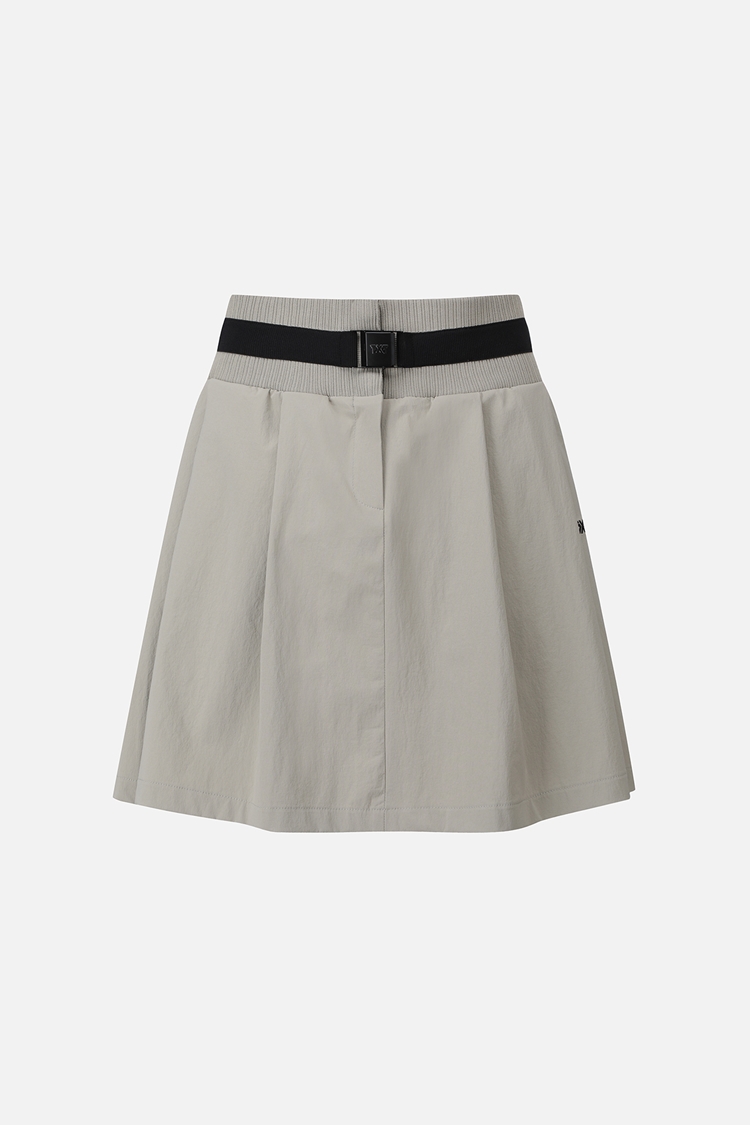 WOMEN SUMMER HIGH WAIST BELTED SKIRT