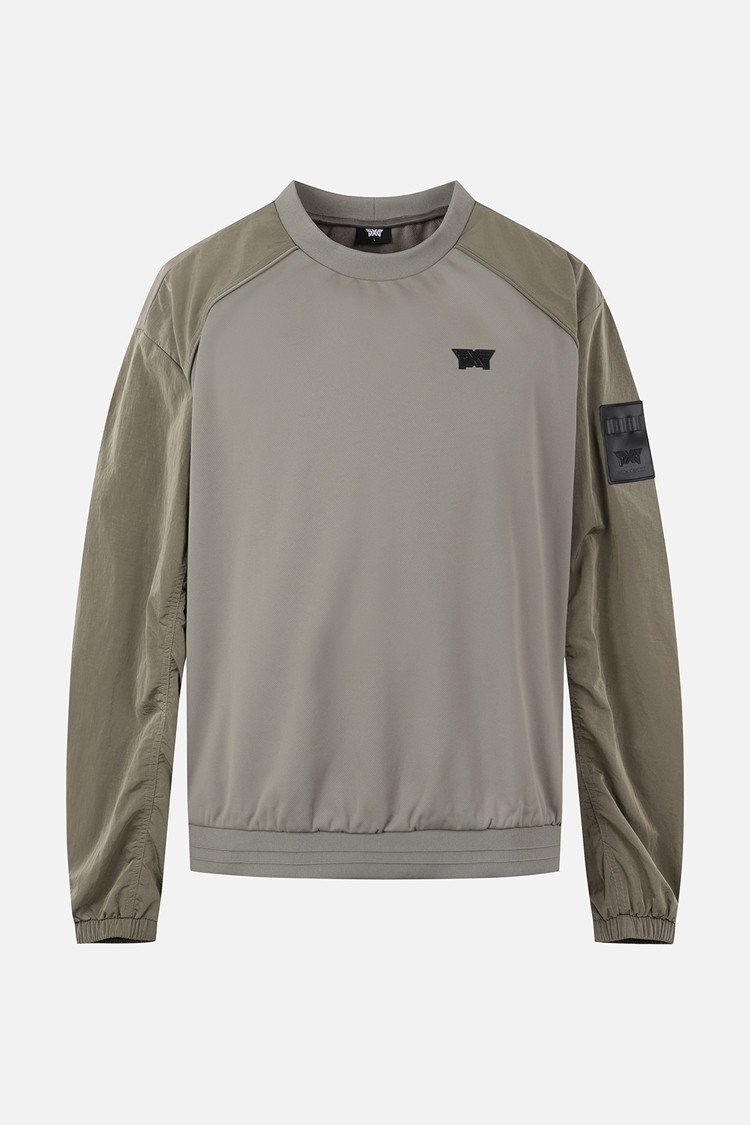 MEN GENO WOVEN HYBRID ROUND LONG SLEEVE