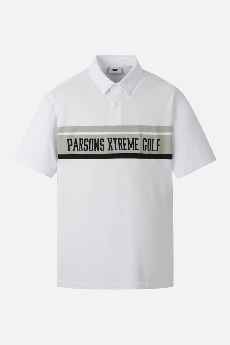 MEN KNIT HYBRID COLLAR SHORT SLEEVE