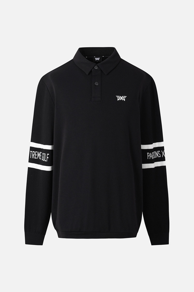 MEN RECON KNIT HYBRID COLLAR LONG SLEEVE PKWCM211421 BLACK 상품 이미지 1