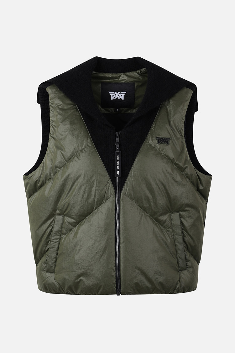 WOMEN WOVEN HYBRID VEST PKWCW421851 KHAKI 상품 이미지 1