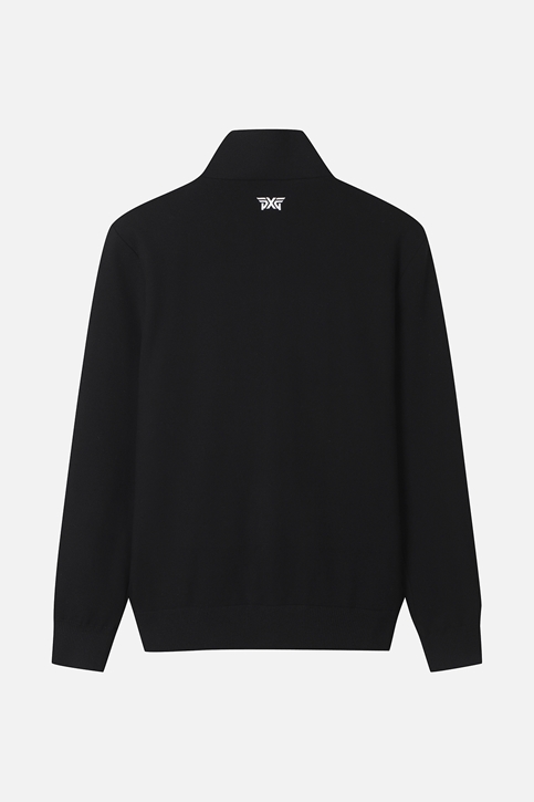 HIGH NECK ZIP-UP SWEATER