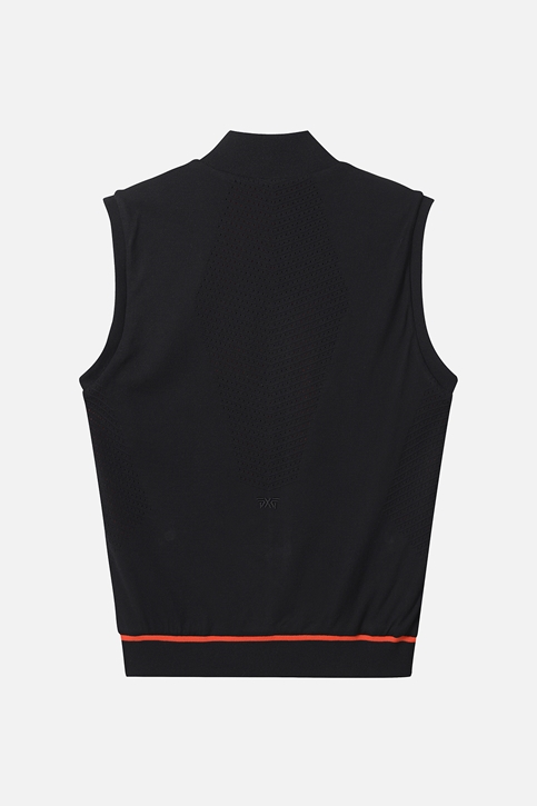 FULL ZIP-UP HYBRID KNIT VEST