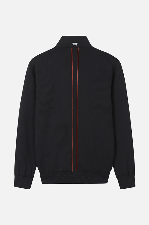 FULL ZIP-UP HYBRID KNIT JACKET