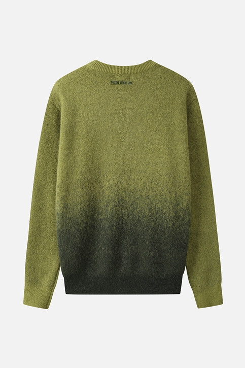 MEN GRADATION ROUND NECK SWEATER PKFCM411108 MOSS GREEN 상품 이미지 2