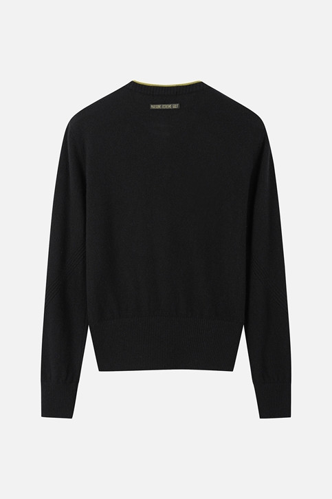WOMEN CASHMERE CARDIGAN PKFCW430821 BLACK 상품 이미지 2