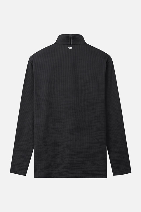 MEN TEXTURED COLLAR LONG SLEEVE
