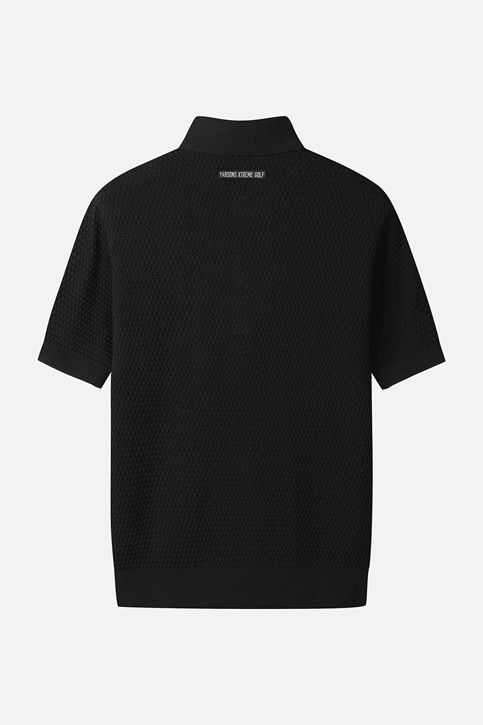MEN TEXTURED SHORT-SLEEVED SWEATER