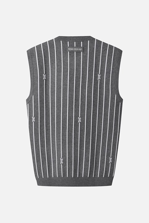 MEN STRIPE PATTERN SWEATER VEST