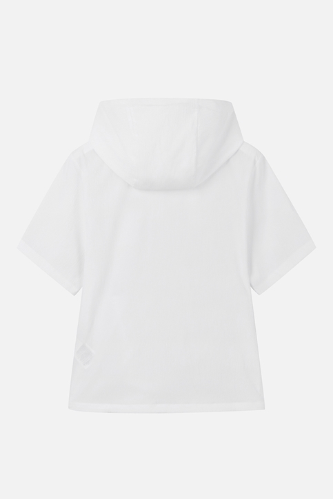 WOMEN TEXTURED HALF-ZIP HOODIE