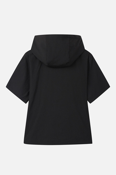 WOMEN TEXTURED HALF-ZIP HOODIE