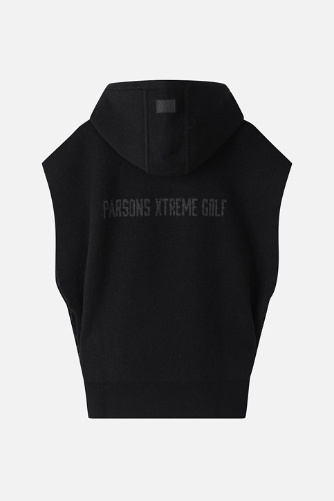 WOMEN HOODED KNIT VEST