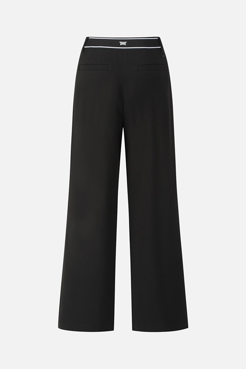 WOMEN SIDE PLEAT WIDE PANTS
